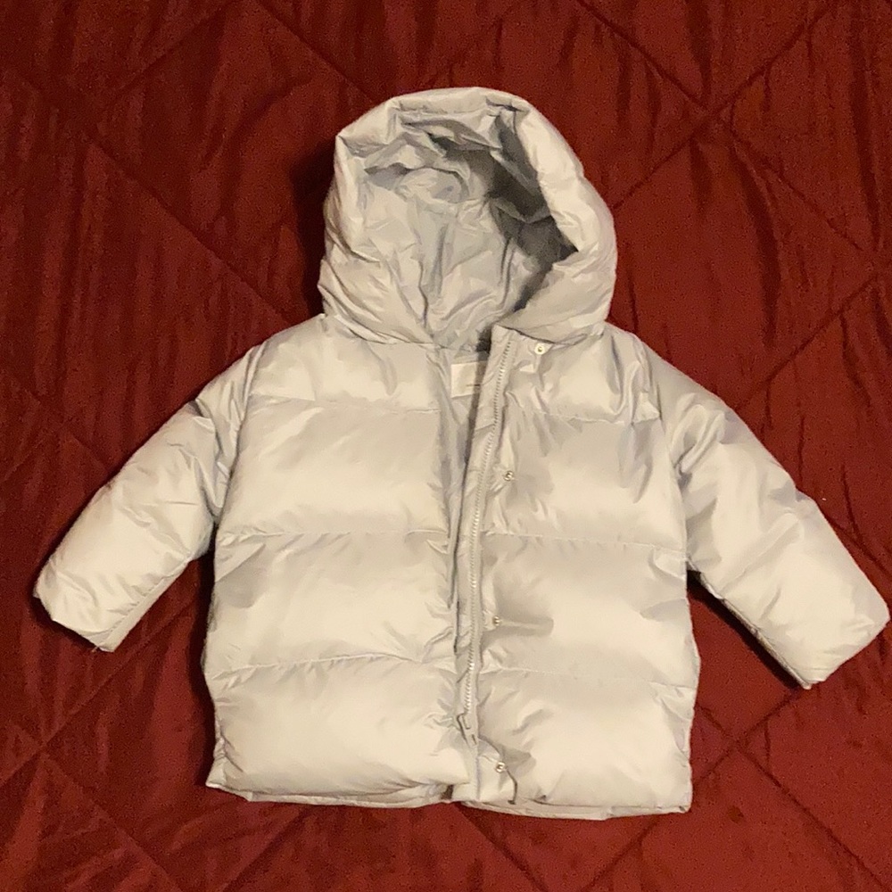 Zara Kids Wrap Front Down Puffer Coat